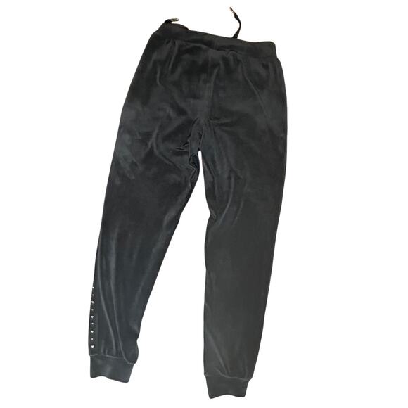 Juicy Couture Charcoal Gray Velour Women's Matching Bling Hoodie & Joggers Set - Picture 8 of 13